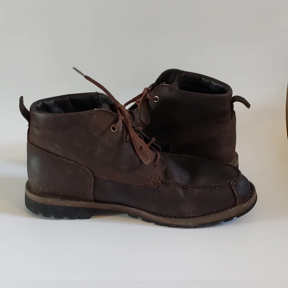 Timberland Grantly Chukka Leather Moc Toe Ankle Dark Brown Men A1859 Siz…